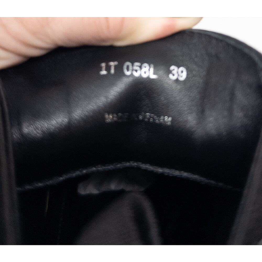 Prada Vitello Montana Lug Sole 55mm Chelsea Boots Black Size 39 - Picture 6 of 6